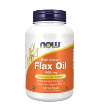 Льняна олія Now Foods High Lignan Flax Oil 1000mg 120caps